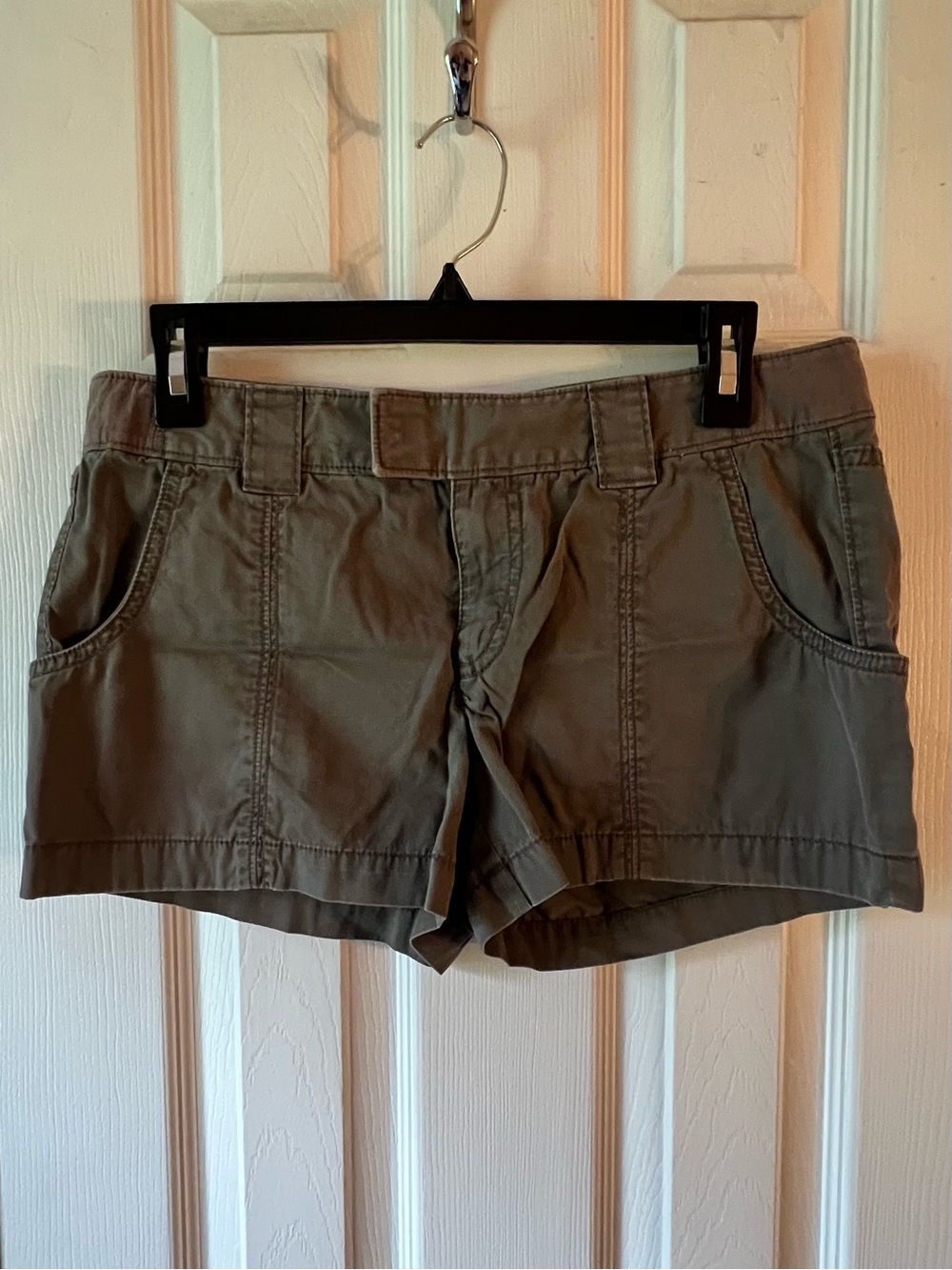Madewell Olive Green Cotton Blend Utility Shorts